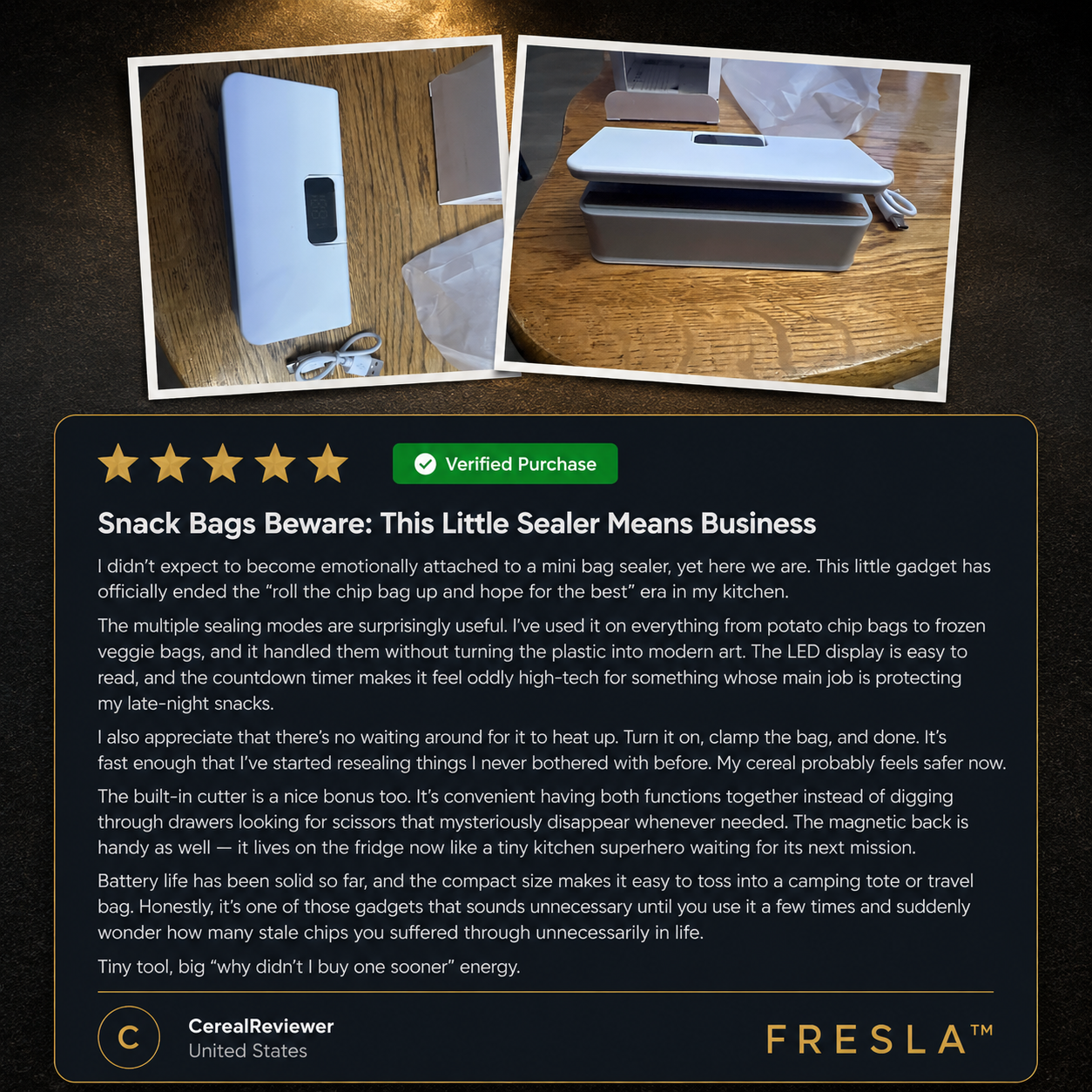 FRESLA customer review